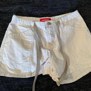 White union bay shorts. Size 3